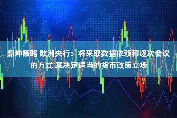 鼎坤策略 欧洲央行：将采取数据依赖和逐次会议的方式 来决定适当的货币政策立场